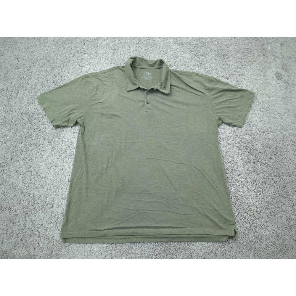 True Classic Polo‎ Shirt Mens XXL Green Short Sleeve Preppy Casual